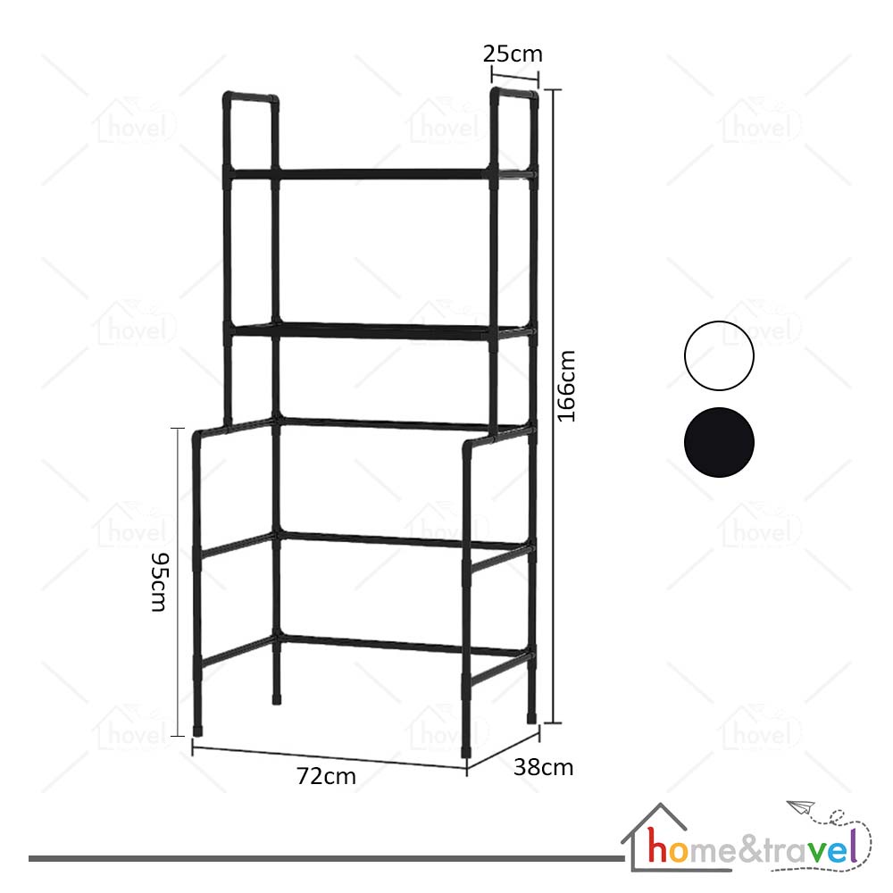 HOVELSHOP Rak Mesin Cuci Susun Kamar Mandi Portable Organizer Rack Tempat Sabun Serbaguna