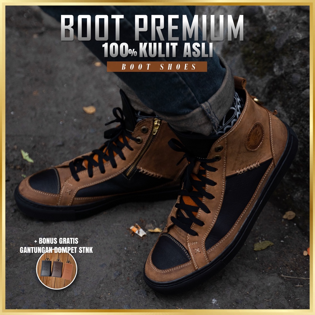 Reven Leather Sepatu Boot Fashion Casual Pria Jaya Wijaya Kekinian, Terbaru, dan Trendly Premium Branded