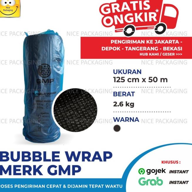 

[GMP 2,6Kg] Plastik Bubble Hitam uk125cm x 50Mtr / bubble wrap / gmp
