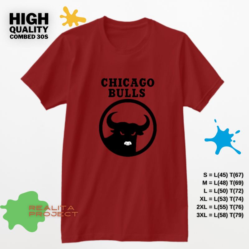 Kaos plesetan parodi chicago bulls pdi perjuangan kaos combed 30s jumbo big size xxxl