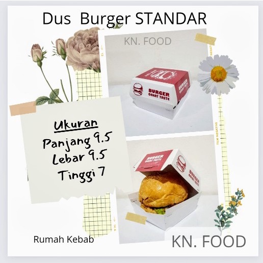 

Box Burger Standar-Dus Burger-Kardus Burger