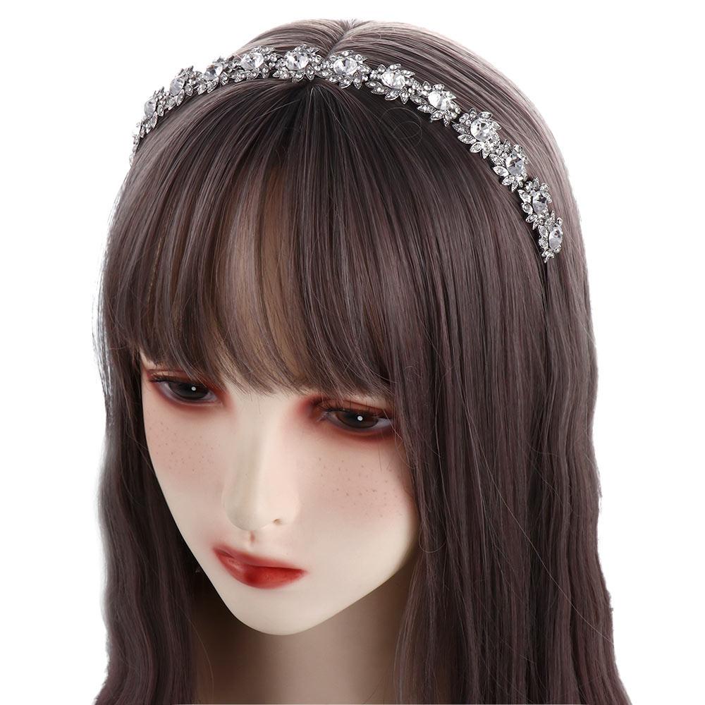 Mxbeauty Bando Pengantin Kristal Mewah Zirkon Vintage Perhiasan Kepala Wanita Hairband Fashion Hadiah Korea Hiasan Kepala Gadis Headpieces