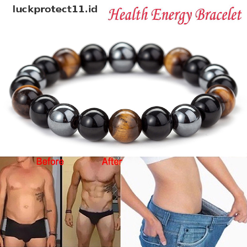 Gelang Manik-Manik Batu Hematite Magnetik Untuk Kesehatan Dan Menurunkan Berat Badan