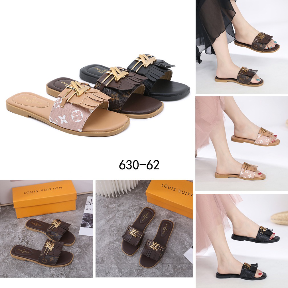 sandal Indiana Flat Mules in Monogram 630-62