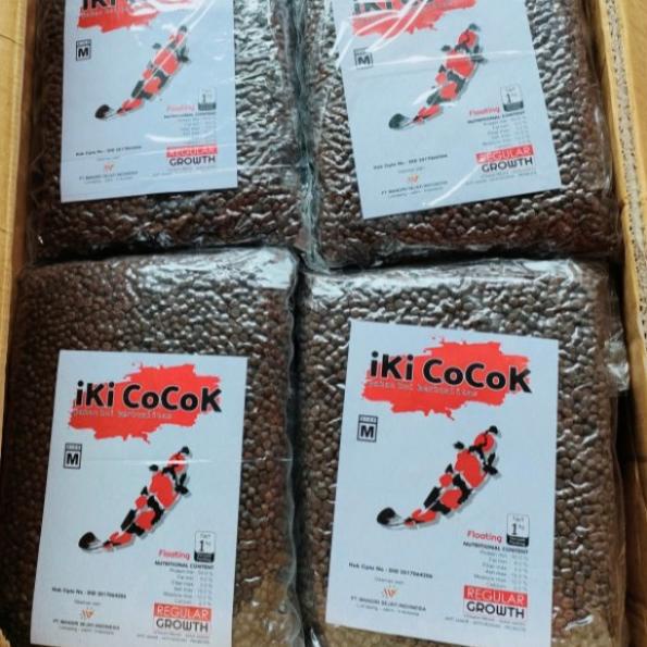 pakan ikan koi iki cocok high protein isi 1kg size m - M