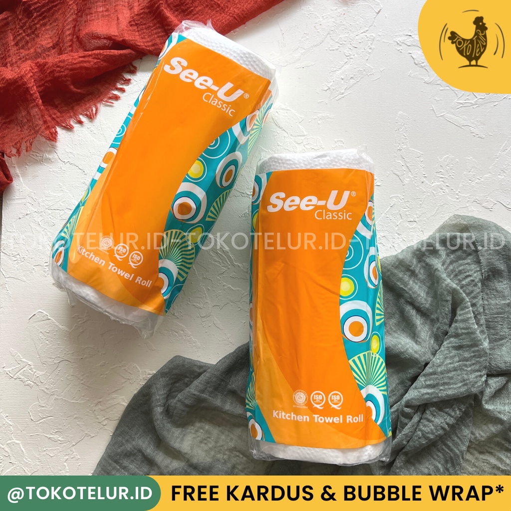 SEE-U - Classic Kitchen Tissue Towel Roll/Tisu Dapur 1ply 130s lembar