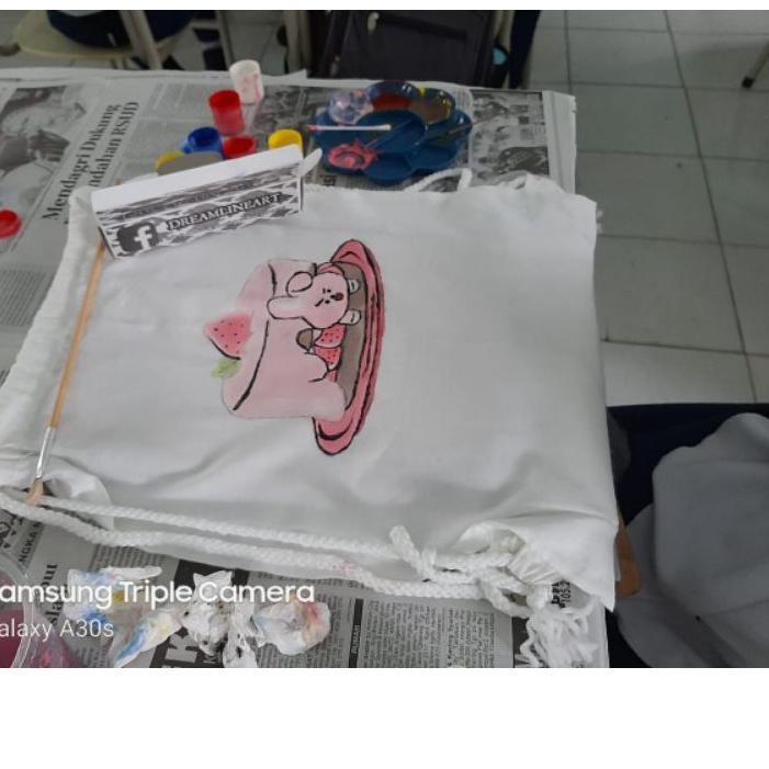 

Terjangkau - TER TAS LUKIS/TAS SERUT/TAS POLOS STRINGBAG DAN CAT ACRYLIC ハ