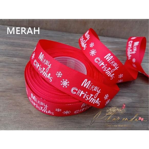 

GNATL-230 : Pita Natal Merry Christmas Grosgrain 1 inch (per rol 20y)