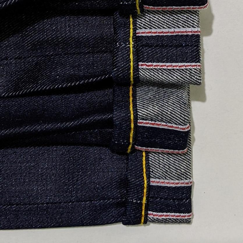 CELANA - DENIM SELVEDGE - ACCENT 15 OZ KAKU - BLACK INDIGO//DENIM SELVEDGE KAKU MURAH