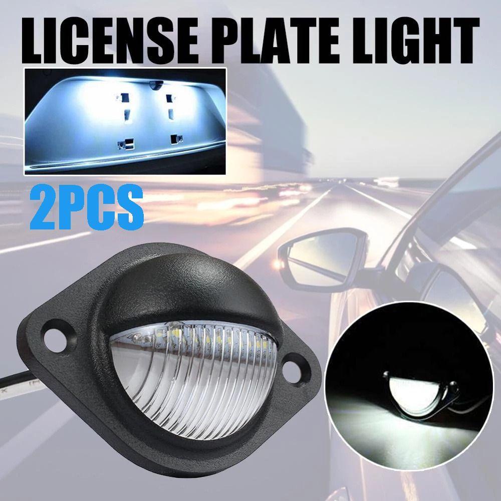 Preva 2PCS License Number Light Lampu Mobil Plat Nomor 3led Tahan Lama