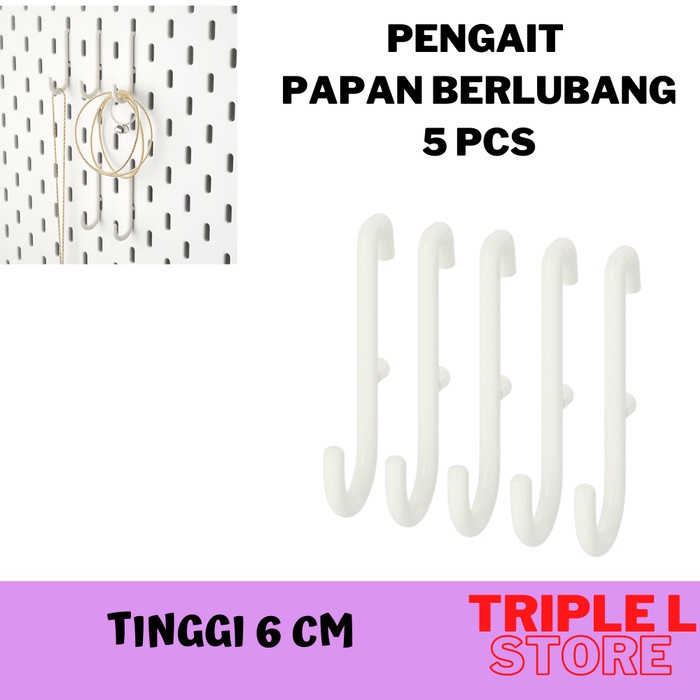 

Papan Tulis Pengait Untuk Papan Berlubang Skadiss Pegboard 5 Pcs