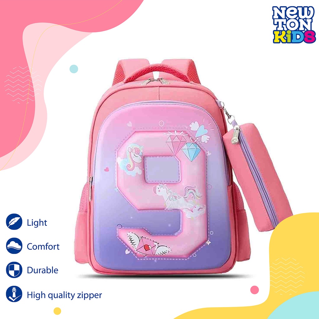 Newtonkids - Tas Sekolah Embos Number / Ransel Number / Ransel Anak Sekolah / Tas Sekolah Anak / Tas Sekolah SD / Ransel Anak Karakter / Ransel Anak Terbaru