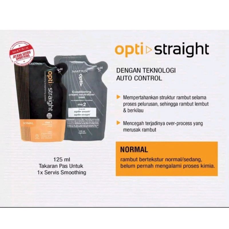 Matrix Mini Optistraight 125ml x 2step Obat Pelurus Rambut Smoothing