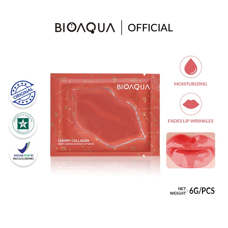 BIOAQUA 12 PCS Sheet Mask Vegetables and Fruits - Eye Mask - Lip Mask BPOM