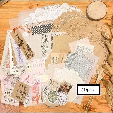 

Jurnal Mini Vintage Journal Kit - Bullet Journal Kit - Planner Kit (40Pcs)