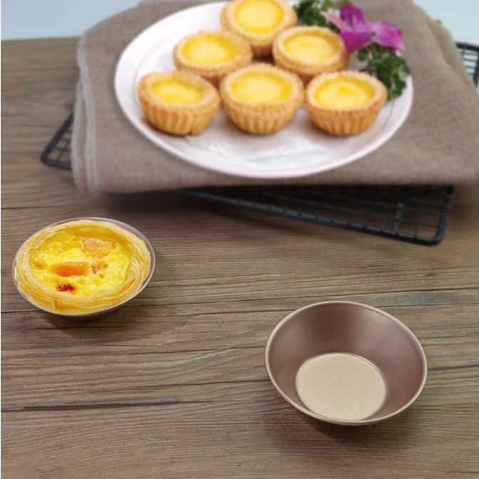 Loyang Pie Mini Cetakan Kue Pie Egg Mold Tart Anti Lengket Carbon Steel Kue Susu