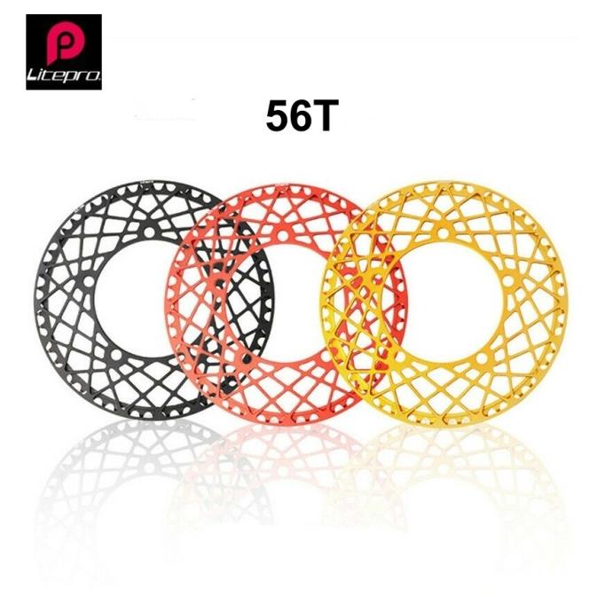 Litepro Chainring Spider 56T Bcd 130 - Gear Depan Sepeda Lipat