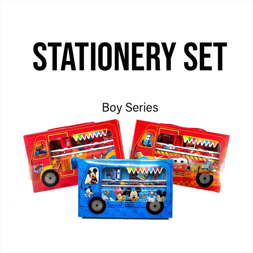 MJS 931. Stationery set Fancy 6in1 Paket Alat Tulis Karakter Peralatan Tulis Sekolah Souvenir Ulang Tahun Kado Hadiah