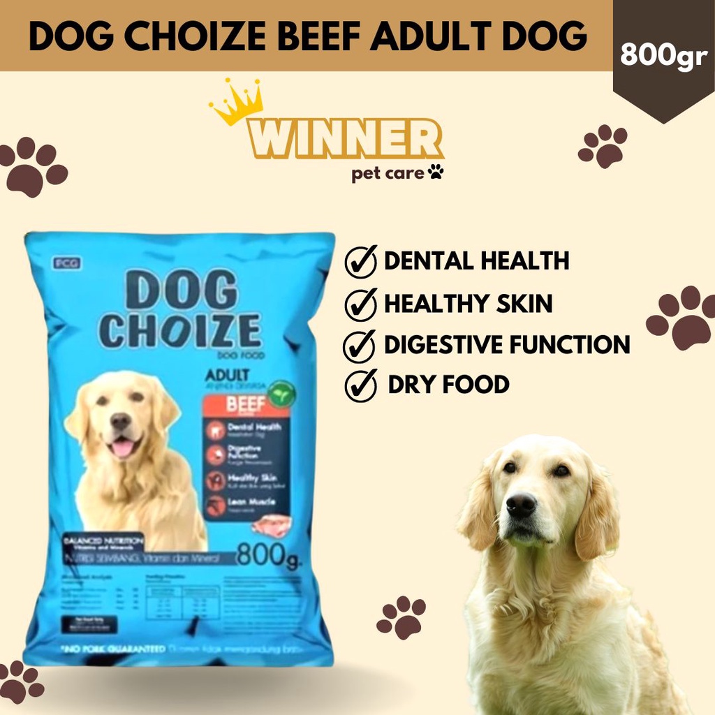 Dog Choize Beef Adult Dog Food Repack 800gr