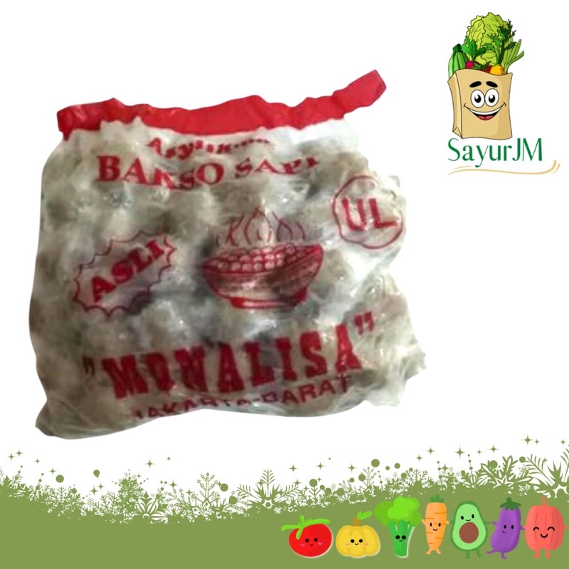 

SayurJM - Monalisa Bakso Sapi Urat (UL) dan isi 50pcs / 100 pcs / Frozen Food
