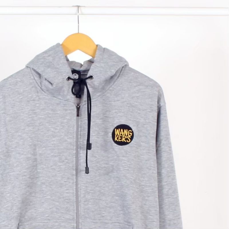 (BISA COD) SWEATER HOODIE RESLETING BORDIR GOLD