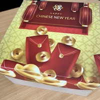 

3Pcs Dus Hampers Kue Imlek Kotak Kue Chiffon 25x25 Cake Box Pudding Tart Lapis Legit Cheese Cake Brownies CNY