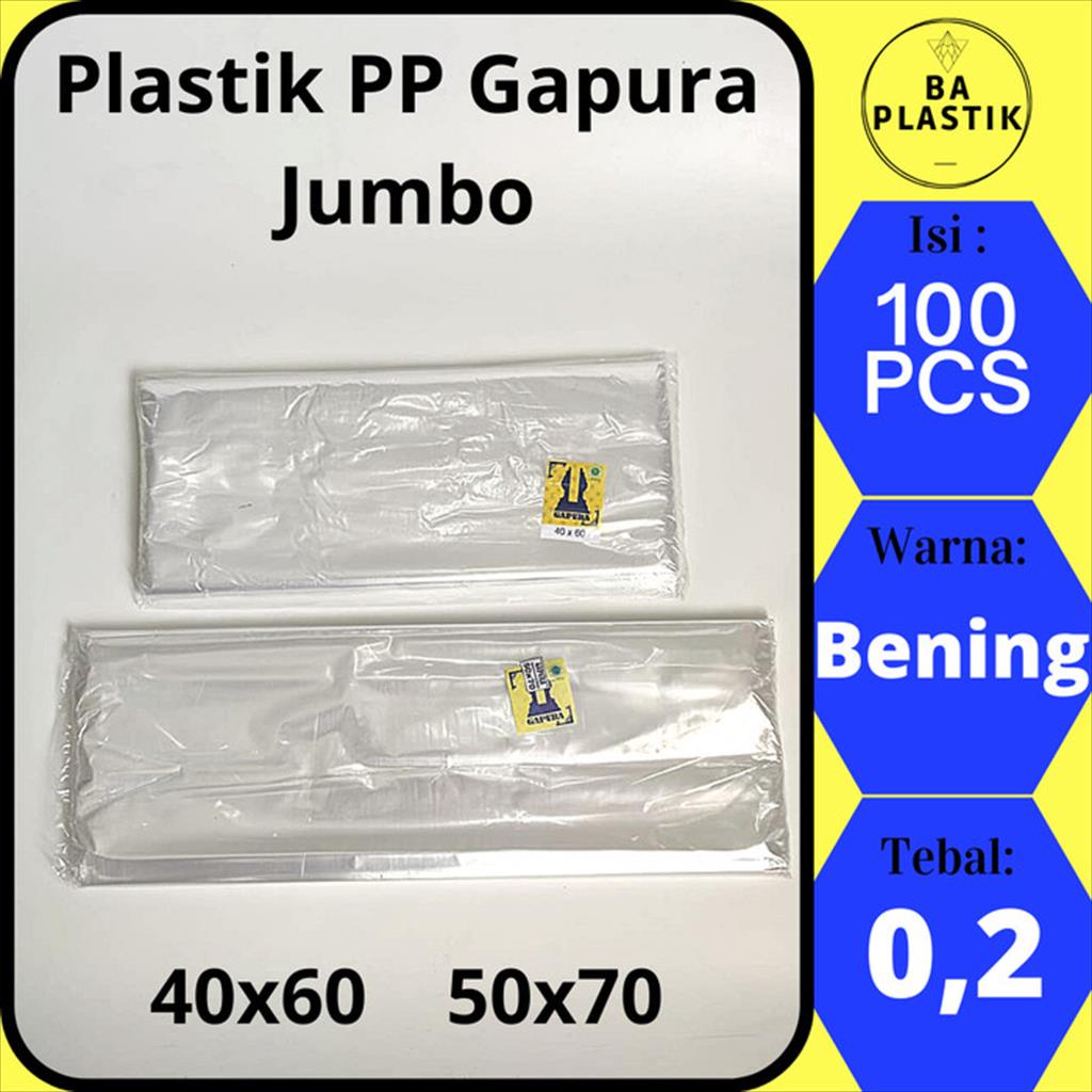 Plastik PP Tipis Gapura 50x70 Plastik Laundry