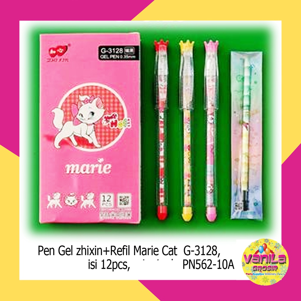

(12Pcs) Pulpen Zhixin, pulpen karakter, ballpoint zhixin, bulpen lucu fancy
