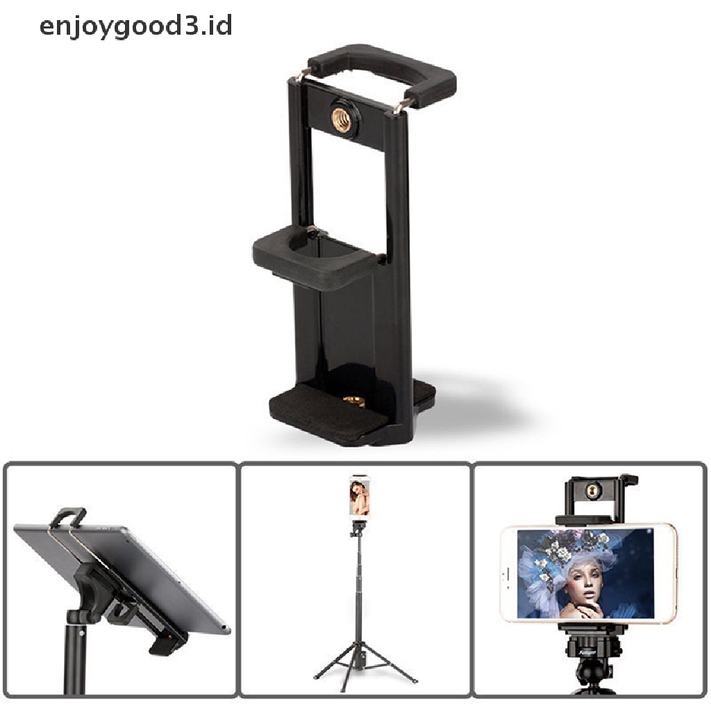 2 in 1 Bracket Klip Klem Mount Tripod Holder Handphone / Tablet Universal 4 &quot;