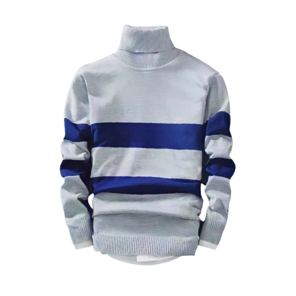 MyAgen - SWEATER RAJUT KERAH TINGGI GARIS GARIS 12 GET HALUS &amp; TEBAL Myagen