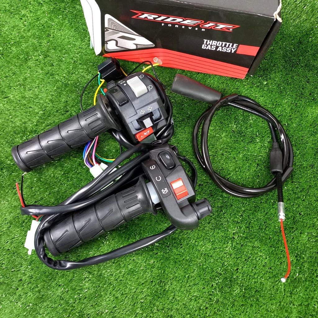 Gas Spontan Kontan KSR set Holder kanan Kiri Vixion plus Handgrip Kaze Universal Megapro CB GL Tiger