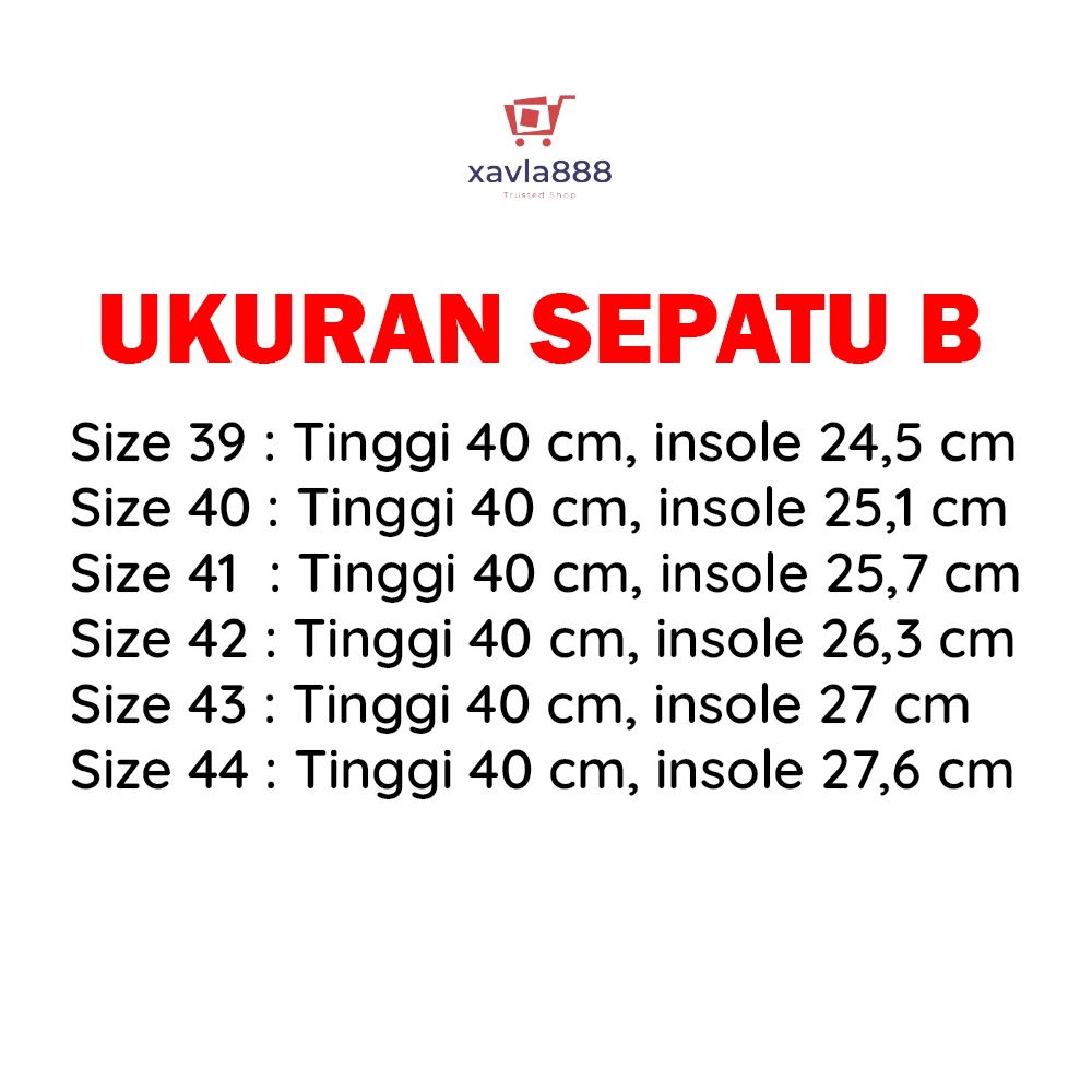 Sepatu Boots Pria / Sepatu Boots Hitam Mengkilap Anti Jebol - Boots Ukuran 39-40-41-42-43-44