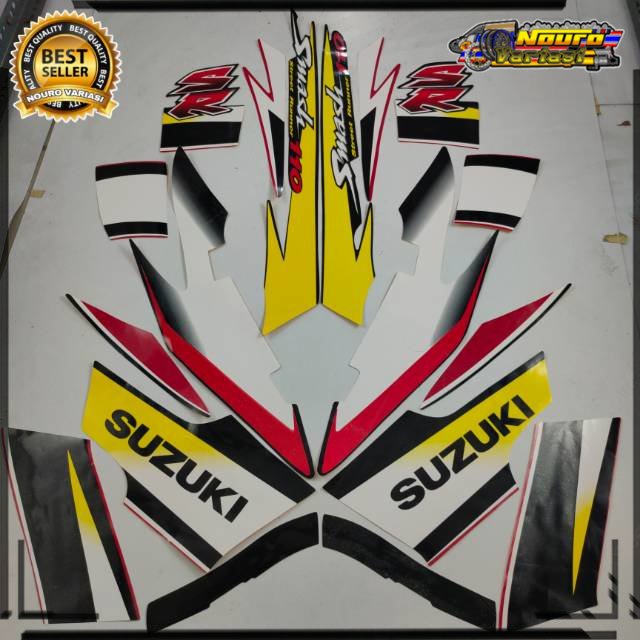 COD striping suzuki smash 110 r 2005 2006 hitam merah body standar berkualitas