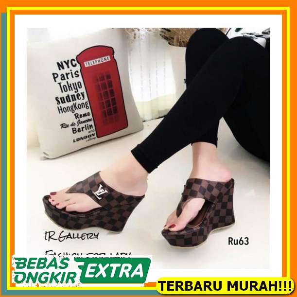 Sandal Wedges Sofia/Sofia Rajut Sandal Wanita Empuk Enteng Dipakai Nyaman Dan Lentur Sandal Sofia Ra