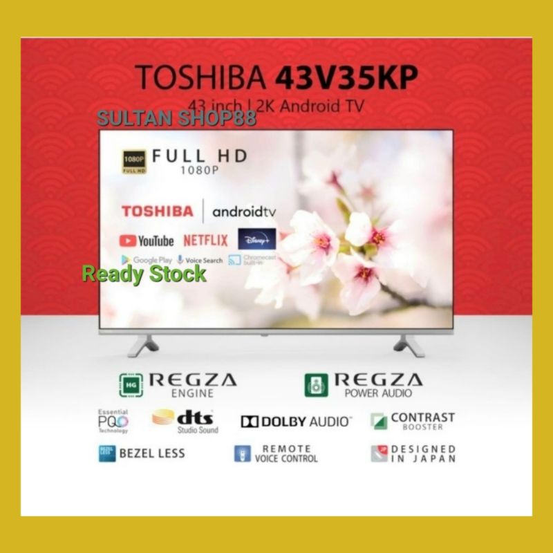 TOSHIBA LED TV 43V35KP ANDROID SMART DIGITAL TV 43 INCH FULL HD TV I 43V35KP TOSHIBA ANDROID TV