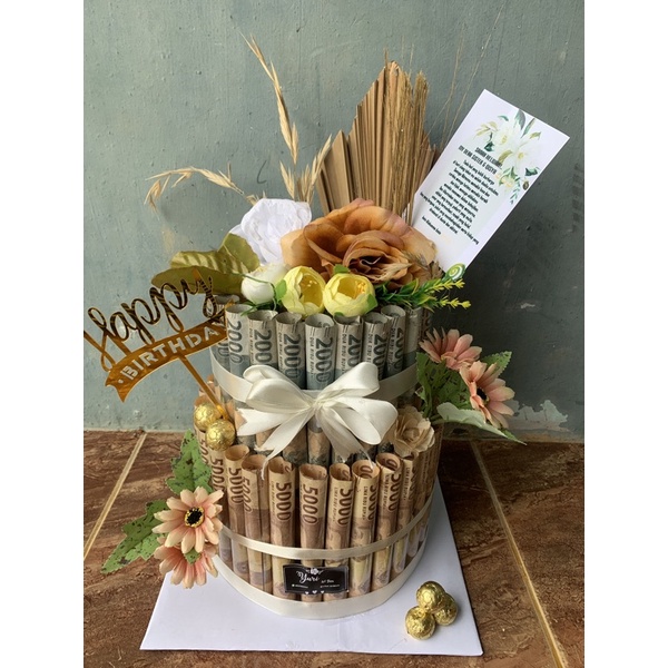 Money cake/bouquet asli