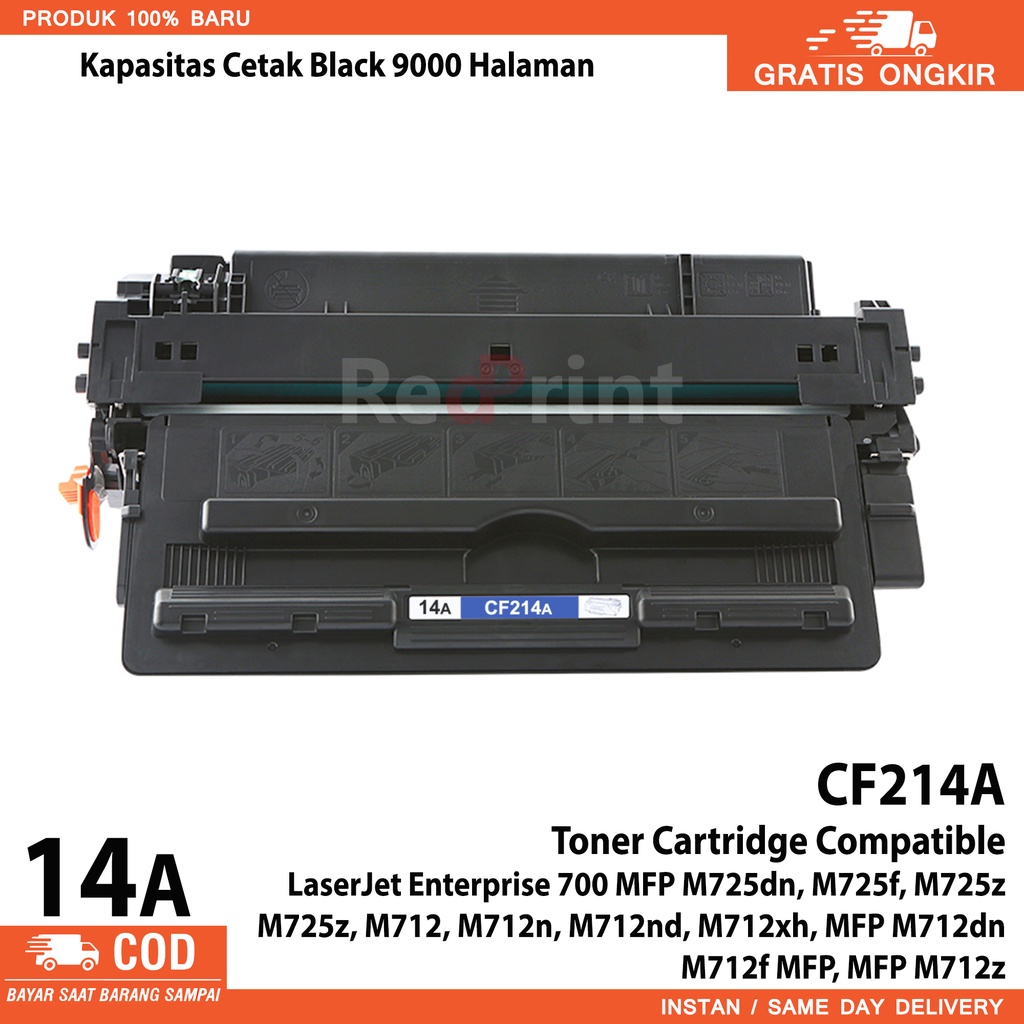 Toner Cartridge Compatible 14A LaserJet Enterprise 700 MFP M725dn, M725f, M725z, M712, M712n, M712nd, MFP M712dn, M712f MFP, MFP M712z