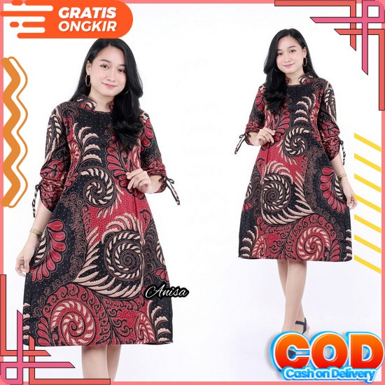 Dress Brokat Pesta Longdress Lace Wanita Elegan Baju Gaun Malam Perempuan Gereja Natal Acara Formal 