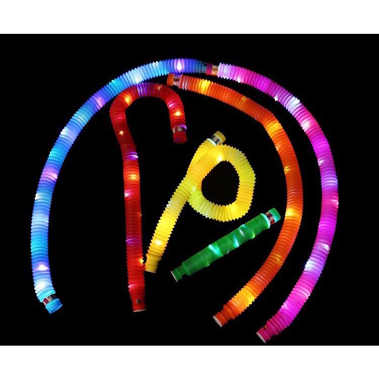 Mainan Anak Light Up Pop Tubes LED Mainan Anak Pipa LED Pipes  Fidget Pop Tubes Sensory Toys / Mainan Kreasi Selang Pipa Anak / Mainan Kreativitas Anak light up pop pipes lampu led tube POP TUBES LED PANJANG TARIK NYALA PARTY