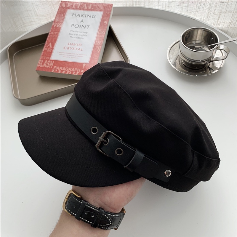 Topi Baret Bahan Wol Gaya Inggris Perancis