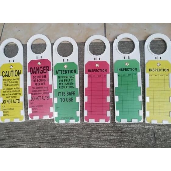 Scaffolding Safety Inspection Tag