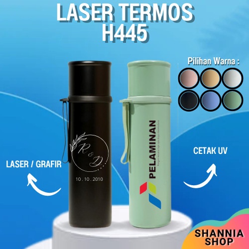 CUSTOM [ NAMA / LOGO ] H445 Termos Vacuum Cup Macarons 500ML / LASER GRAFIR / UV PRINT / PROMOSI SOUVENIR HAMPERS