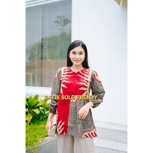 BLOUSE BATIK DRESS TUNIK BUSUI WANITA BATIK KAIN KATUN HALUS LAPIS FURING / TRIKOT MURAH