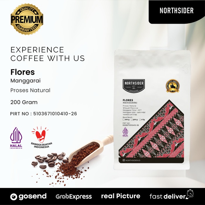 

TERBARU BIJI KOPI ARABIKA FLORES MANGGARAI NATURAL - 200GR NORTHSIDER COFFEE /KOPI RUBE/KOPI