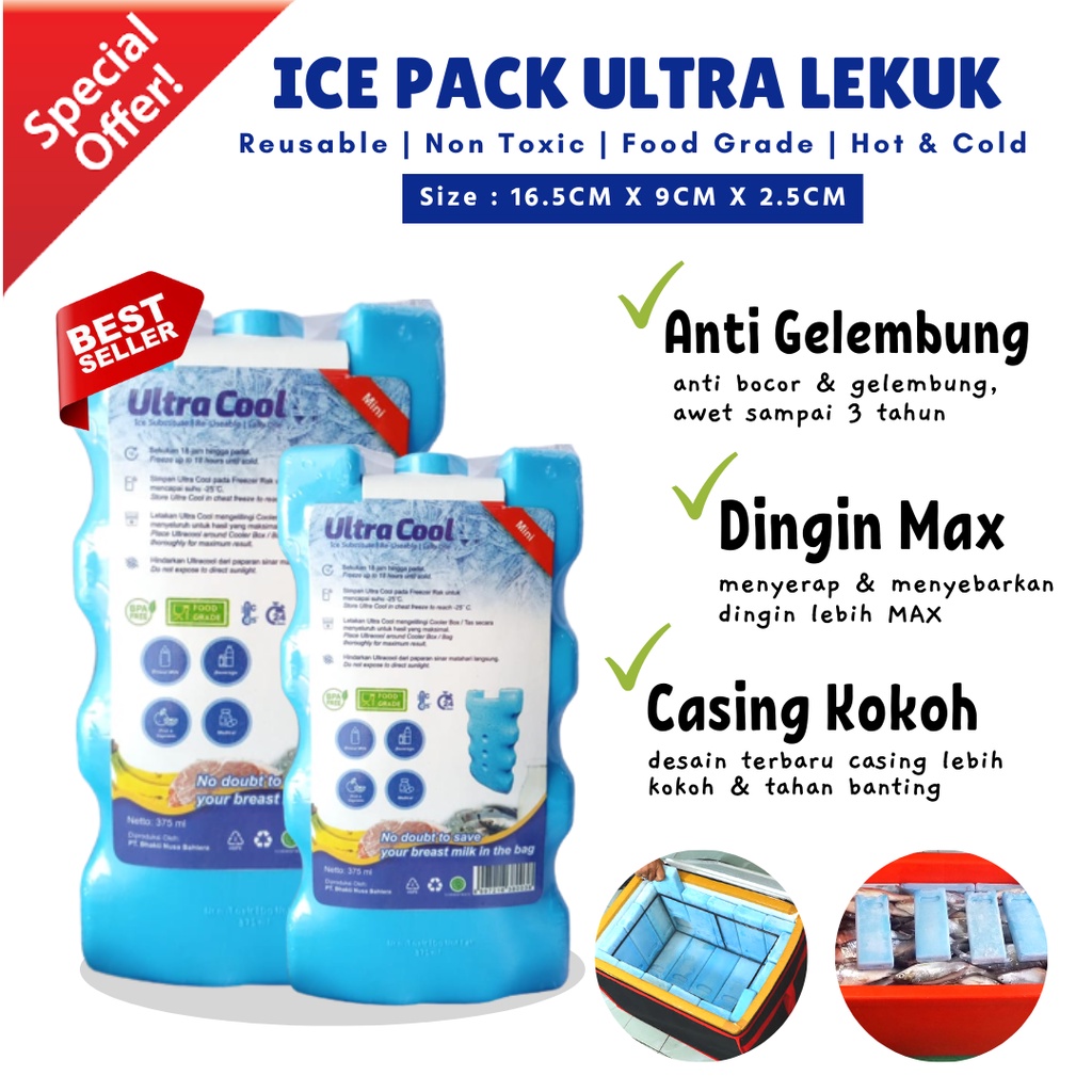 ICE PACK UNTUK SIMPAN SUSU JEL PENDINGIN TAS ASI ES PACK MURAH COOLER PECK ICE GEL ULTRA