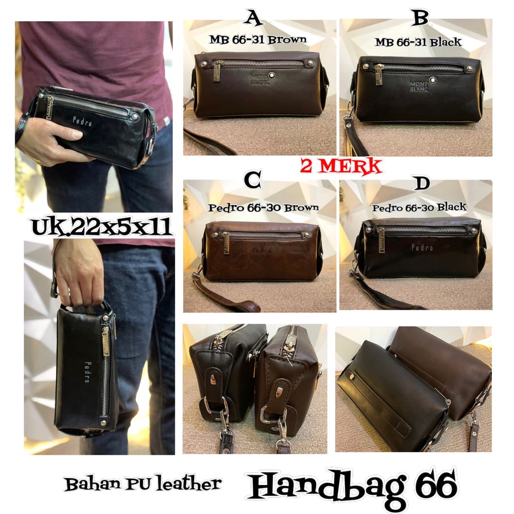 Hanbag 66 ul 22x5x12 cm import free tali pendek terbaru