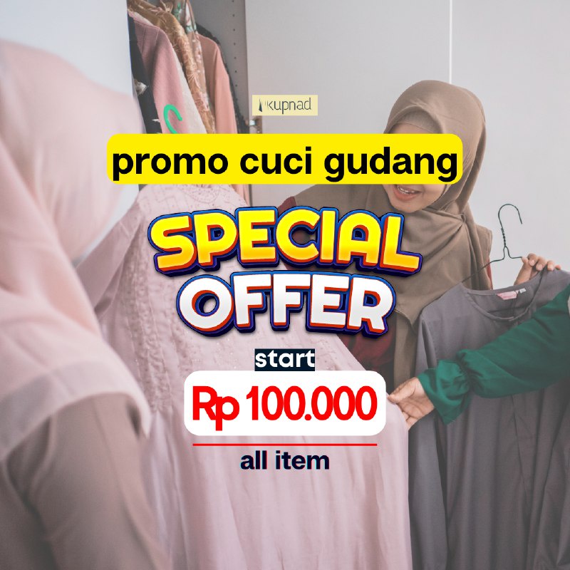 KUPNAD Promo Gamis Cuci Gudang by KUPNAD