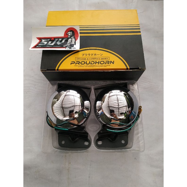 KLAKSON BAPAO GL100 STAINLESS PROUDHORN 12V SET ISI 2 TERMURAH