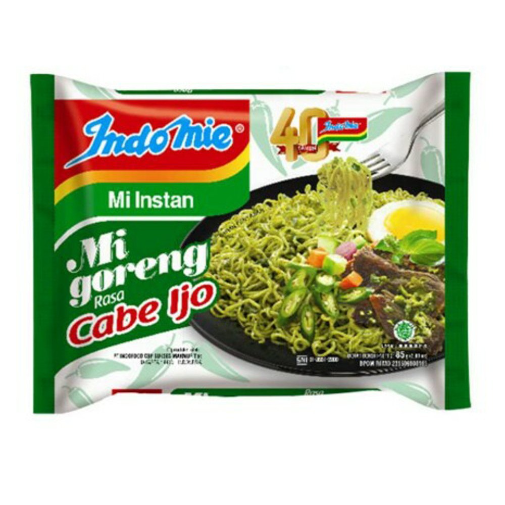 

INDOMIE GORENG CABE IJO MIE INSTAN PER 10 PCS