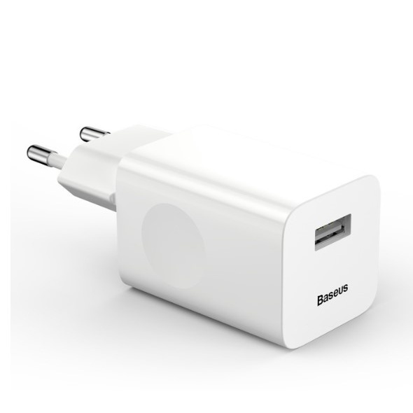 Baseus USB Charger 24W Quick Charge 3.0 White CCALL-BX02 Garansi Resmi